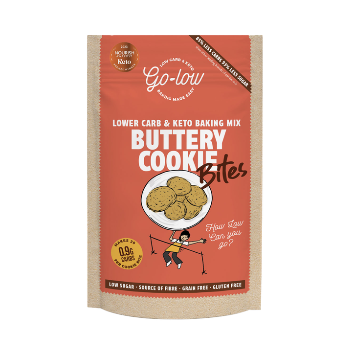 Go Low Baking Low Sugar & Keto Buttery Cookie Bites Baking Mix 134g